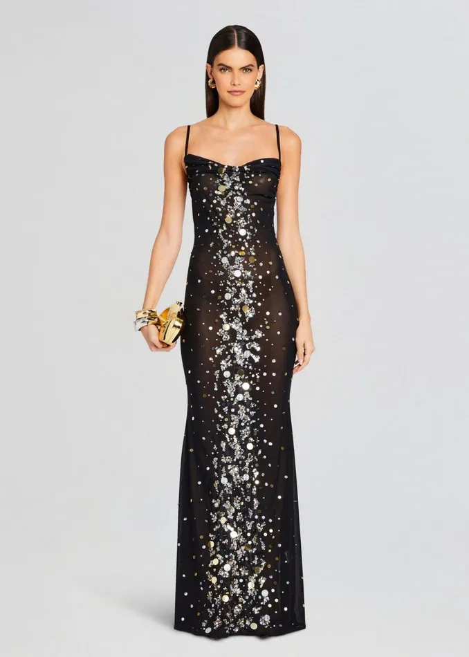 Retrofete Dresses Rainey Embellished Dress Blacksilver Gold 8211 Women