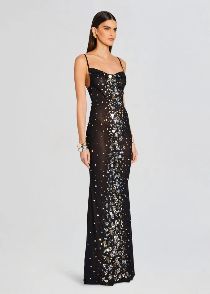 Retrofete Dresses Rainey Embellished Dress Blacksilver Gold 8211 Women