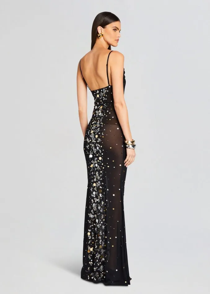 Retrofete Dresses Rainey Embellished Dress Blacksilver Gold 8211 Women