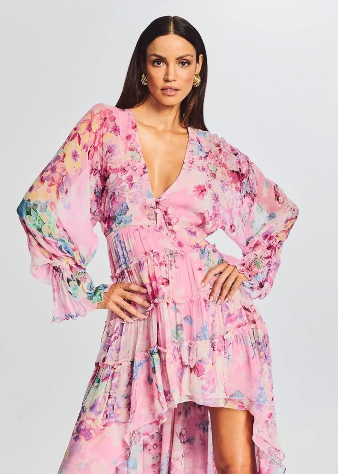 Retrofete Dresses Sage High Low Dress Pink 8211 Women