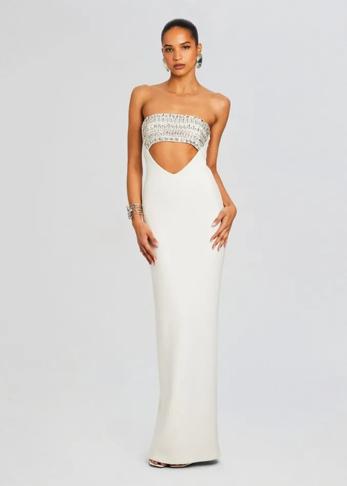 Retrofete Dresses Swan Embellished Dress Whitesilver 8211 Women