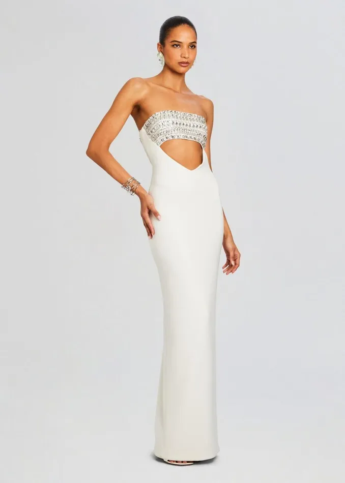 Retrofete Dresses Swan Embellished Dress Whitesilver 8211 Women