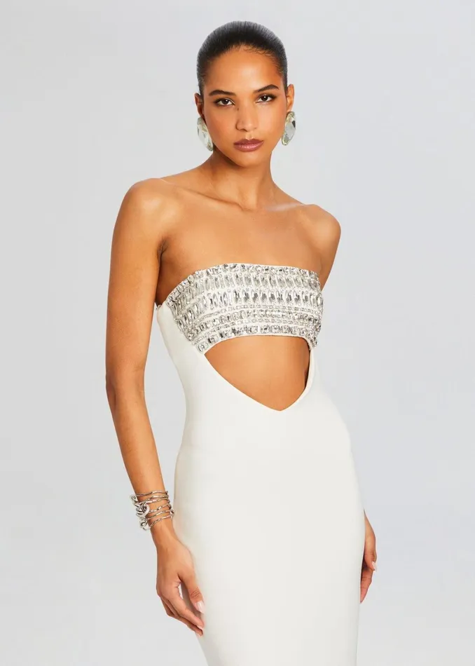 Retrofete Dresses Swan Embellished Dress Whitesilver 8211 Women