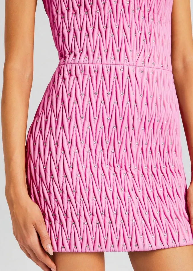 Retrofete Dresses Vianne Embellished Leather Dress Begonia Pink 8211 Women