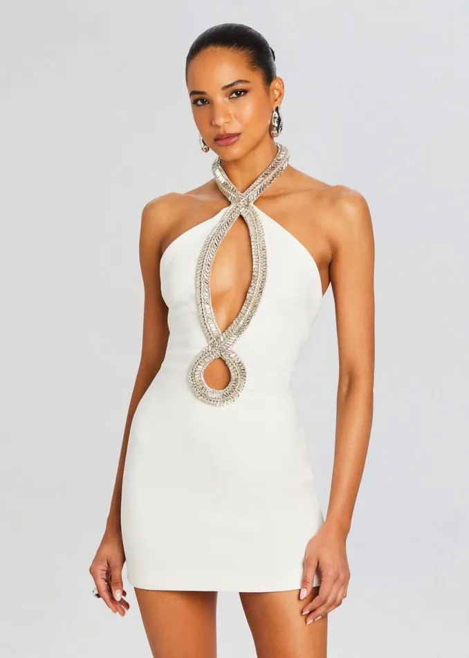 Retrofete Dresses Wynn Embellished Dress Whitesilver 8211 Women