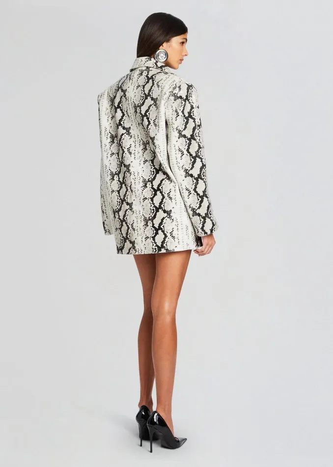 Retrofete Jackets Chloe Leather Blazer Neutral Snake 8211 Women