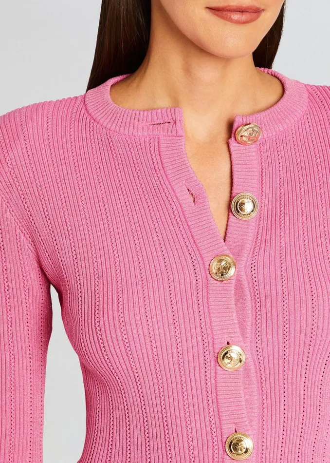 Retrofete Jackets Laurel Knit Jacket Metallic Candy Pink 8211 Women