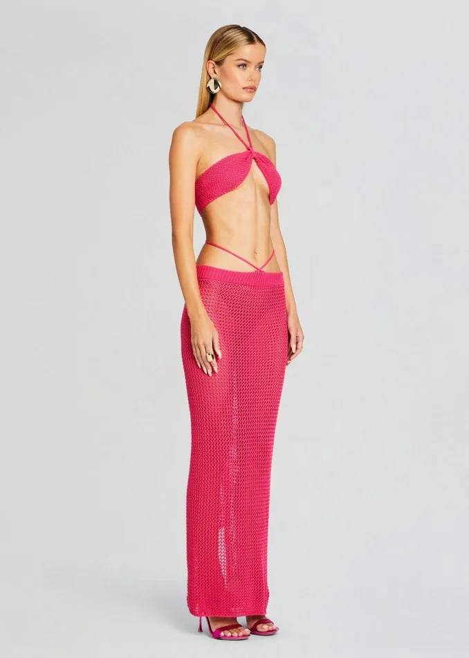 Retrofete Swim Aria Knitted Top Hot Pink 8211 Women