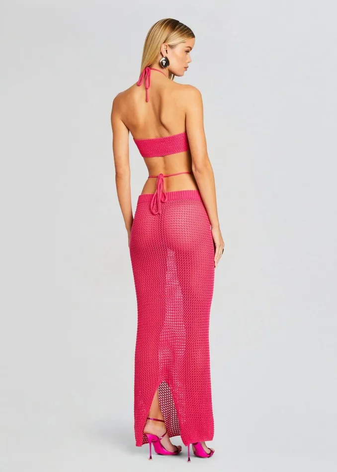 Retrofete Swim Aria Knitted Top Hot Pink 8211 Women
