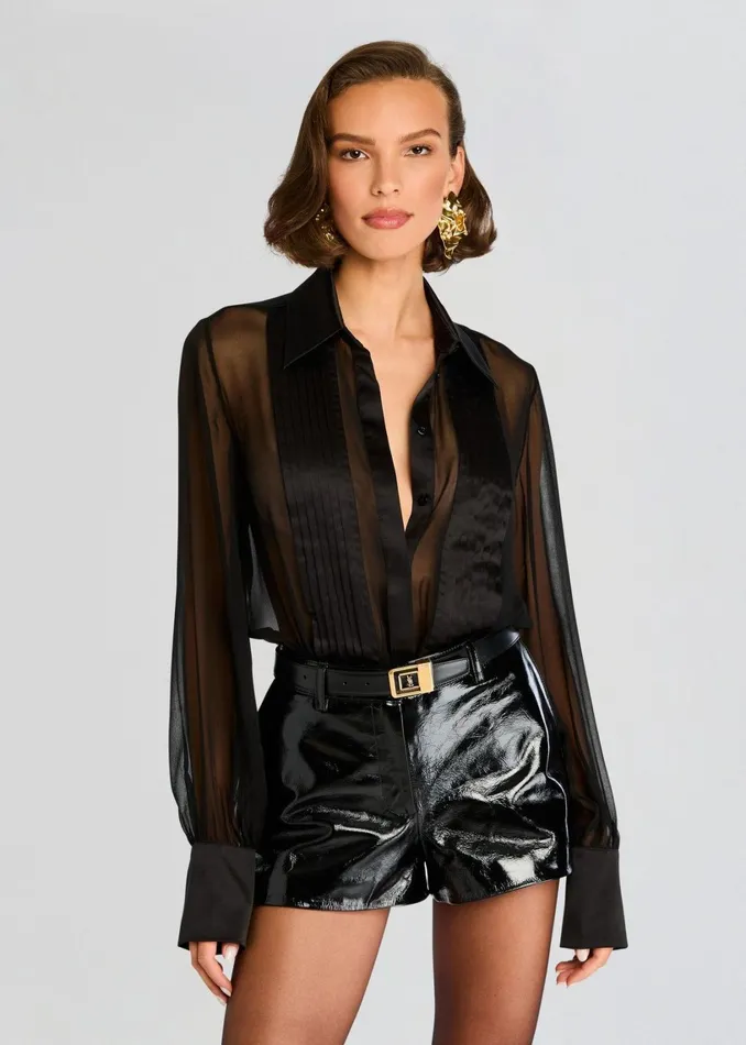 Retrofete Tops Brias Silk Blouse Black 8211 Women