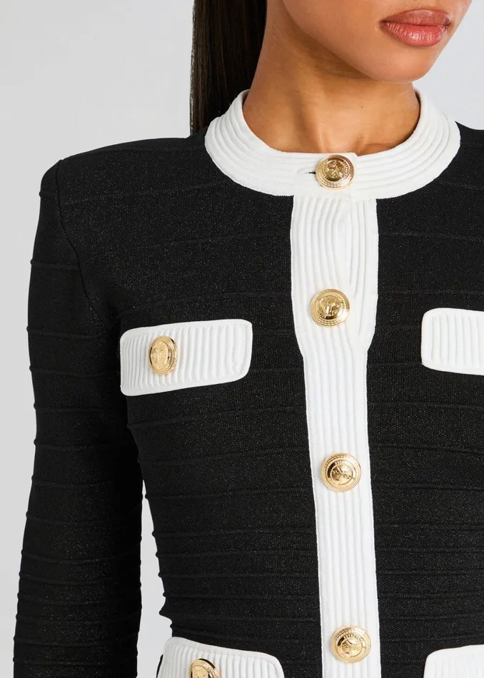 Retrofete Tops Calla Bandage Knit Top Blackcream 8211 Women
