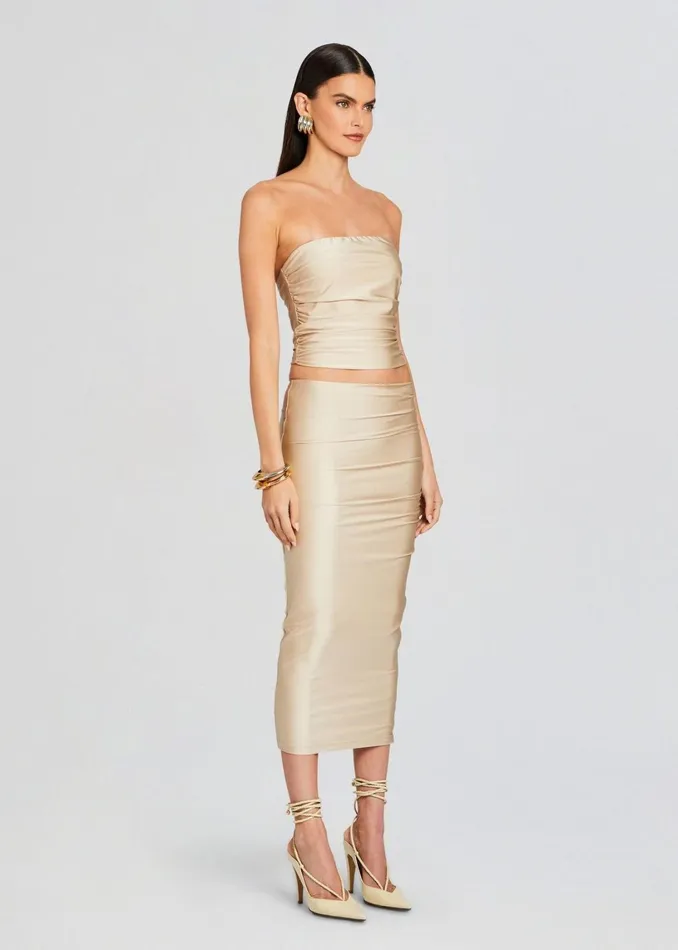 Retrofete Tops Debbi Strapless Top Gold 8211 Women