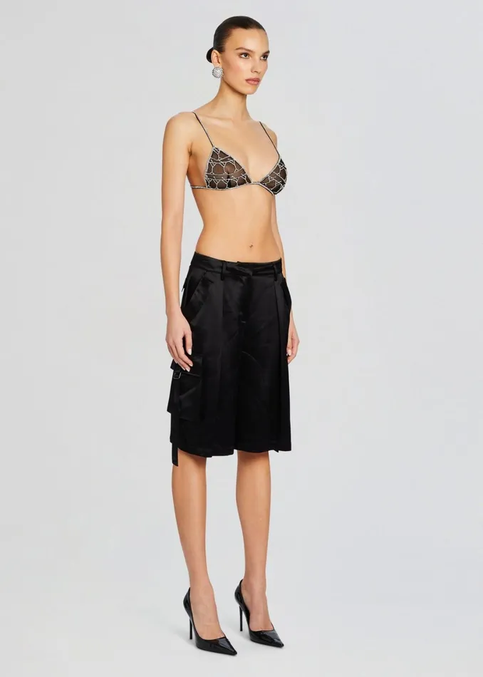 Retrofete Tops Deja Crystal Bra Blacksilver 8211 Women