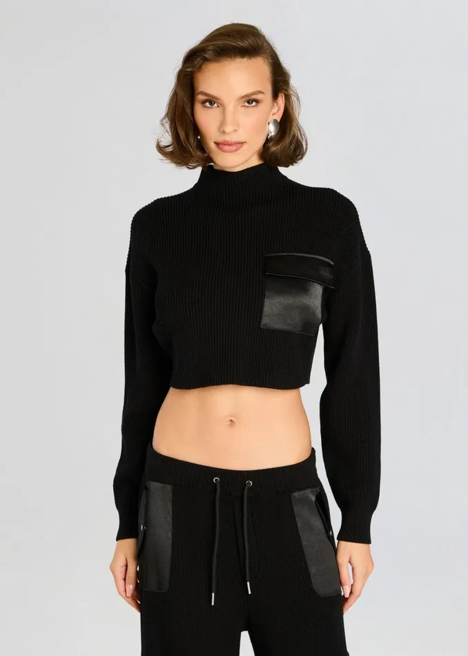 Retrofete Tops Donna Mid Cropped Sweater Black 8211 Women