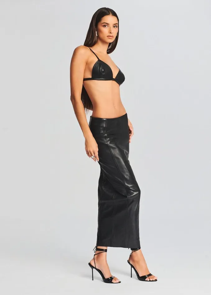 Retrofete Tops Esti Leather Bra Black 8211 Women