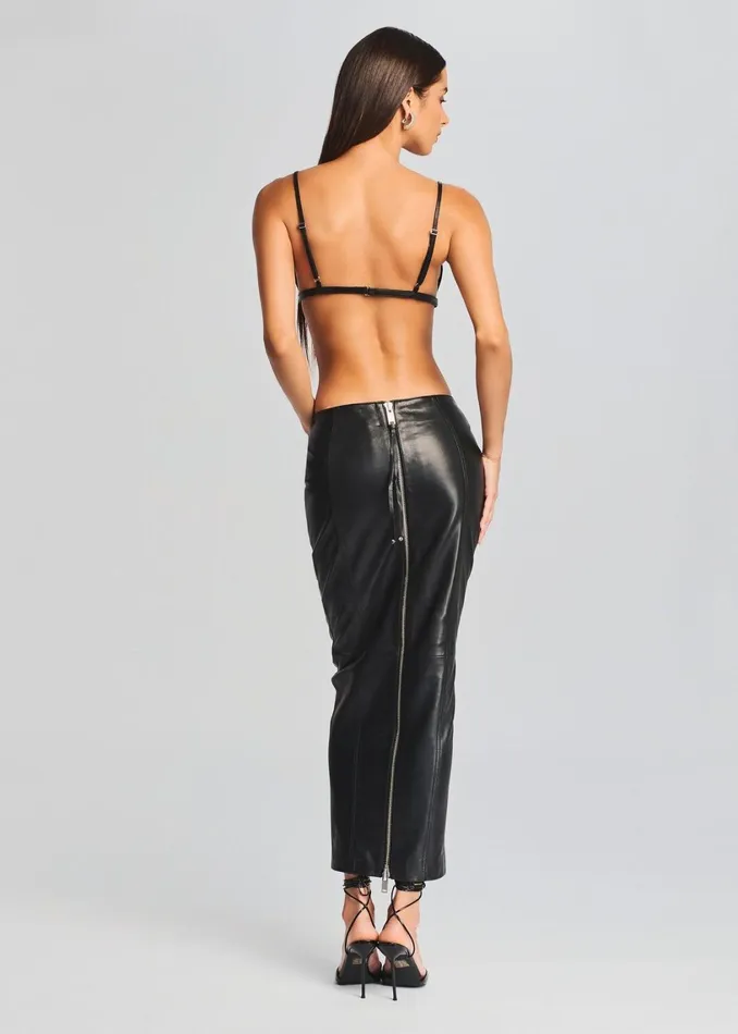 Retrofete Tops Esti Leather Bra Black 8211 Women