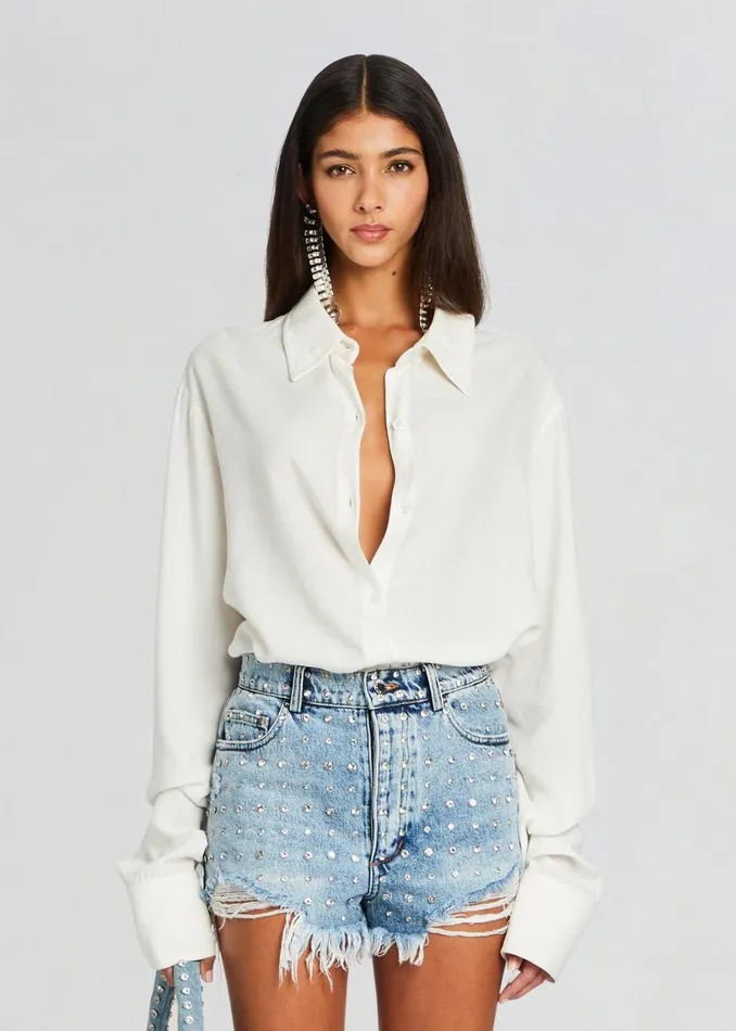 Retrofete Tops Gabbie Shirt White 8211 Women