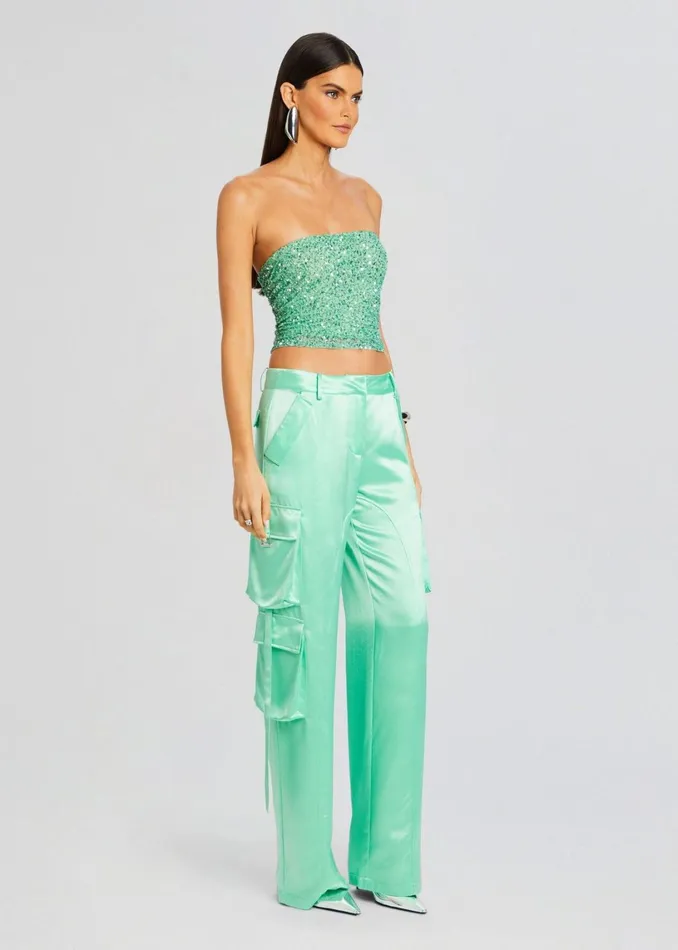 Retrofete Tops Kala Sequin Top Pistachio 8211 Women