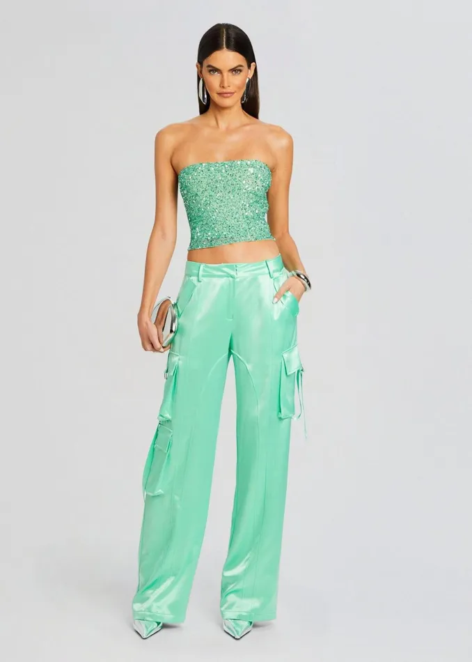 Retrofete Tops Kala Sequin Top Pistachio 8211 Women