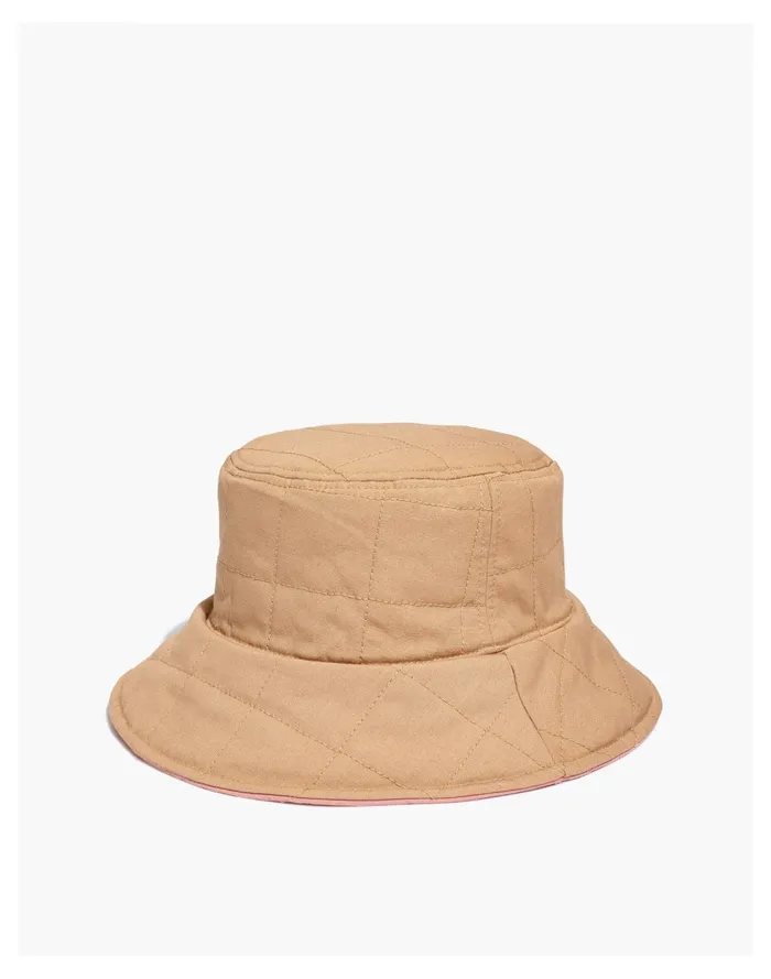 Reversible Quilted Bucket Hat Dusty Blush Women Madewell Hats