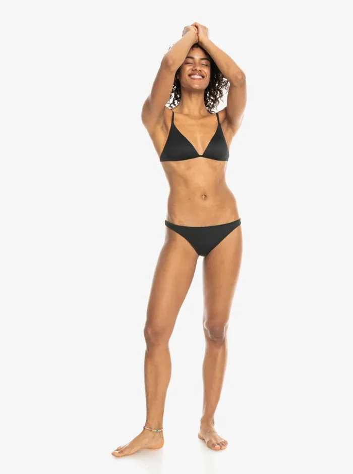 Rib ROXY Love The Goofy 8211 Low Waist Bikini Bottoms Anthracite Women Roxy Bikinis