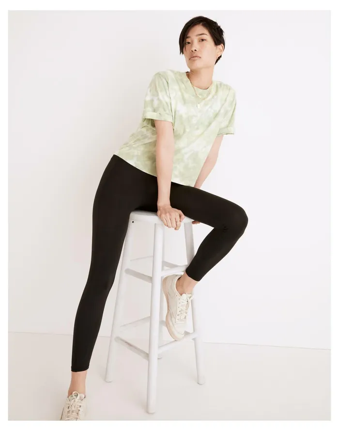 Richer Poorer Recycled Crop Tee In Tie Dye Green Storm Women Madewell Sweatshirts and Sweatpants Richer Poorer Recycled Crop Tee In Tie Dye Green Storm Women Madewell Sweatshirts and Sweatpants