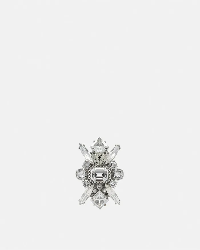 Rings Women Versace Bloom Ring Silver