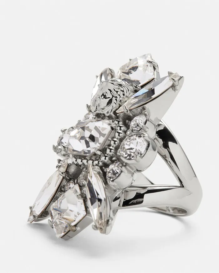 Rings Women Versace Bloom Ring Silver