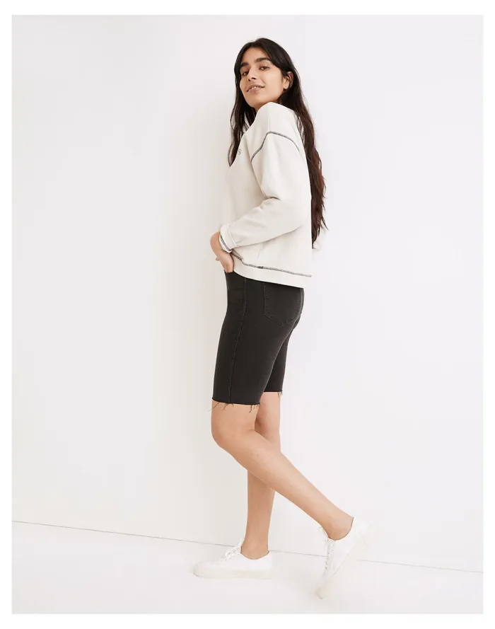 Roadtripper Supersoft Biker Shorts In Lunar Wash Lunar Wash Women Madewell Shorts