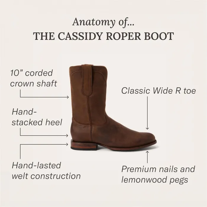 Ropers Men Stetson Cassidy Roper Boots Brown