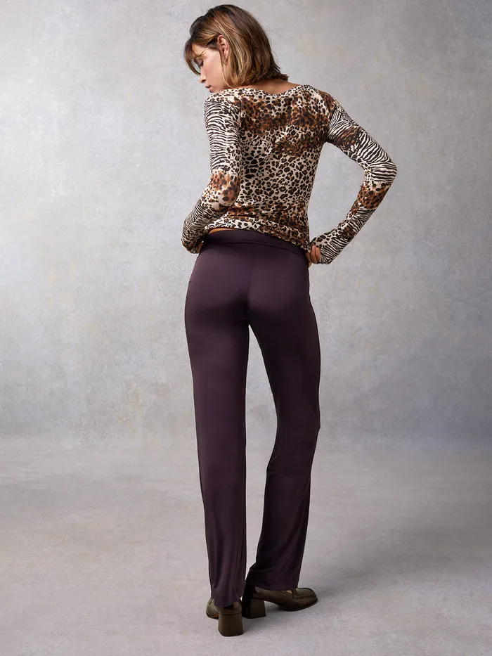 Rouje Glenda Pants Uni Aubergine Women Pants
