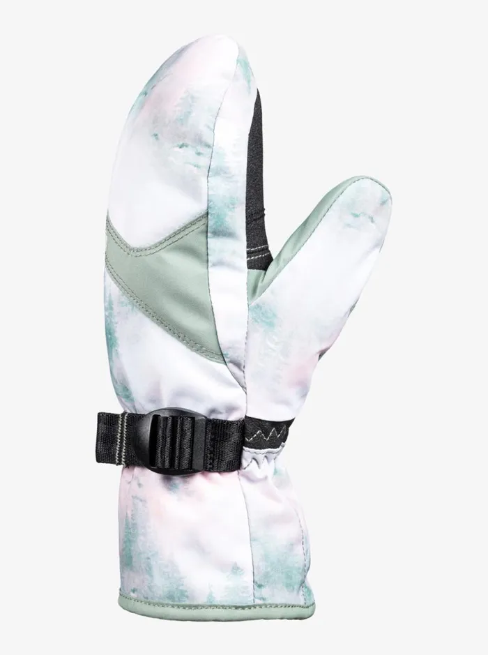 Roxy Jetty 8211 Insulated Mittens For Girls Sea Pine Mystery Fog Kids Roxy Snow