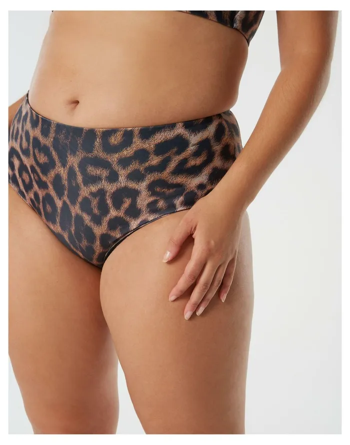 SAINT SOMEBODY Follow The Sun Bikini Bottom Leopard Women Madewell Swim SAINT SOMEBODY Follow The Sun Bikini Bottom Leopard Women Madewell Swim