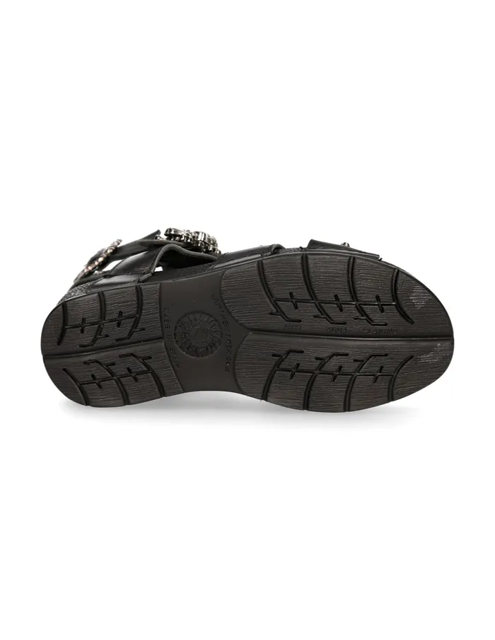 Sandals Sandal Black MBio17S1 8211 New Rock WomenMen