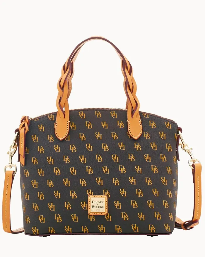 Satchels Women Dooney and Bourke Blakely Small Celeste Satchel Brown Tmoro