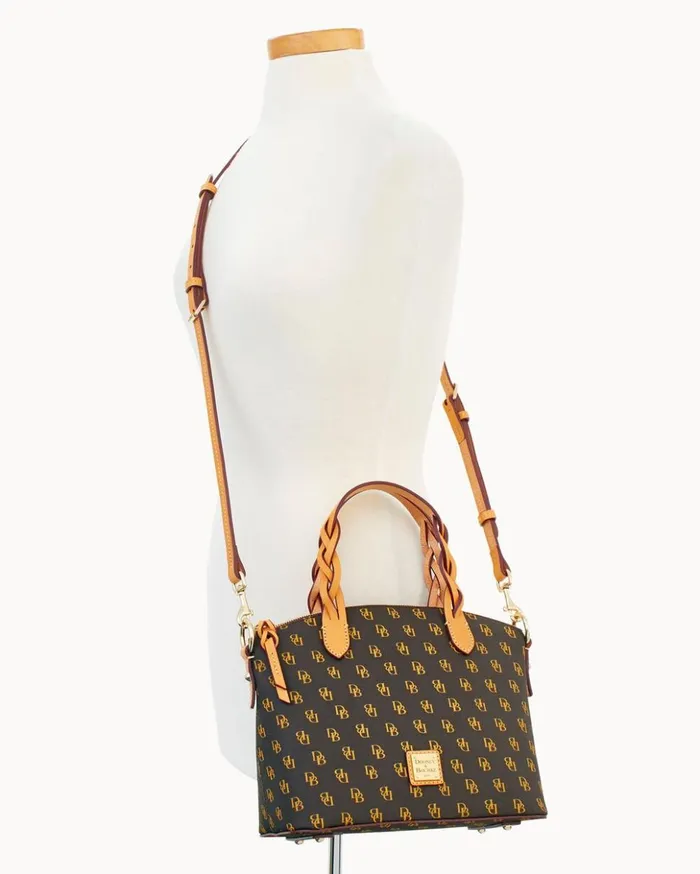 Satchels Women Dooney and Bourke Blakely Small Celeste Satchel Brown Tmoro
