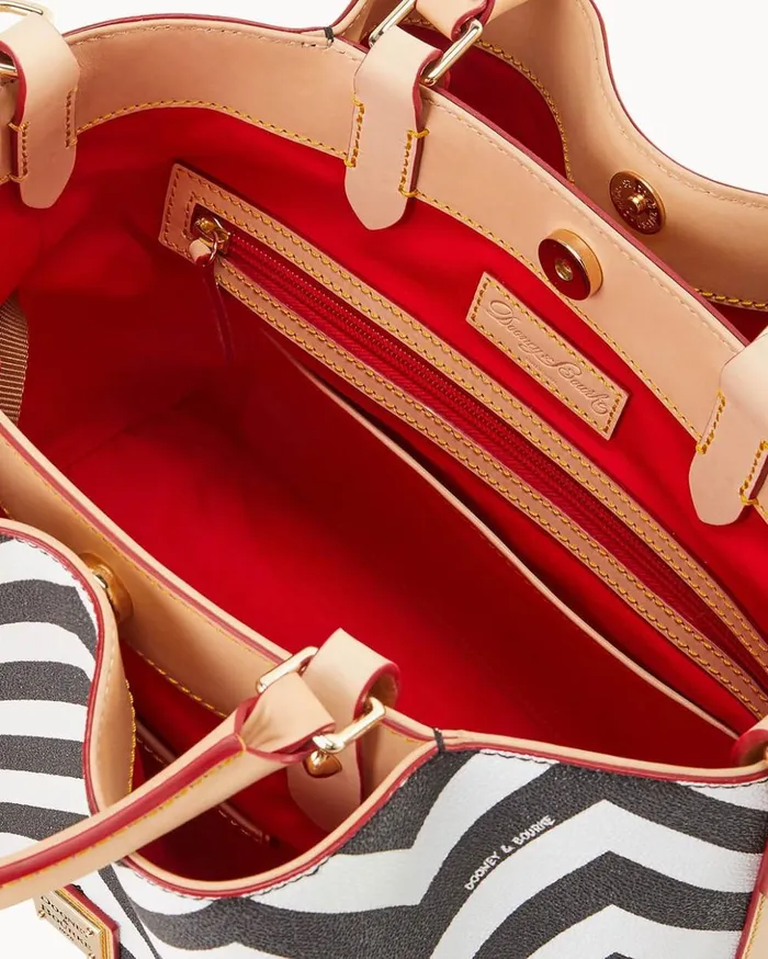 Satchels Women Dooney and Bourke Chevron Brenna Black Satchels Women Dooney and Bourke Chevron Brenna Black
