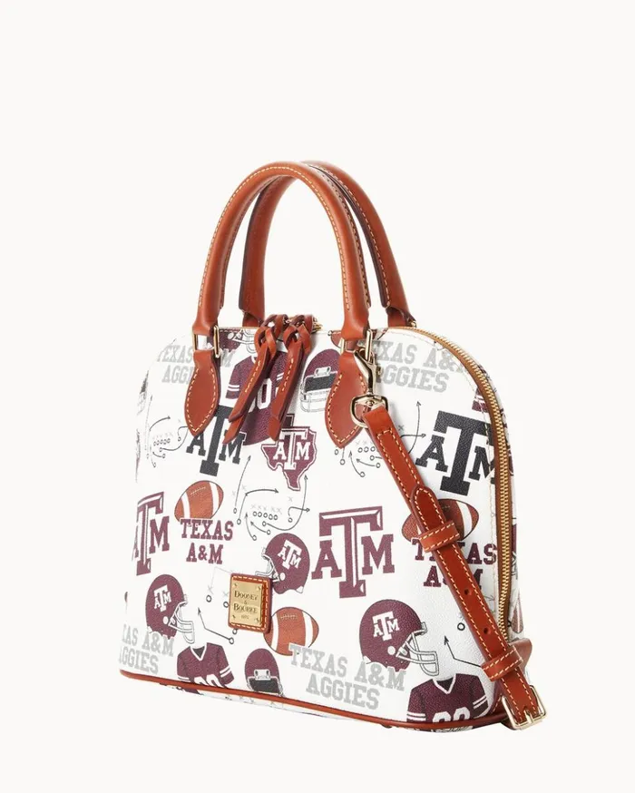 Satchels Women Dooney and Bourke Collegiate Texas Achr38M University Zip Zip Satchel Texas Aandm