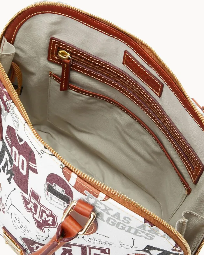 Satchels Women Dooney and Bourke Collegiate Texas Achr38M University Zip Zip Satchel Texas Aandm