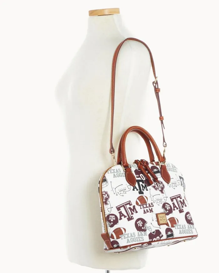 Satchels Women Dooney and Bourke Collegiate Texas Achr38M University Zip Zip Satchel Texas Aandm