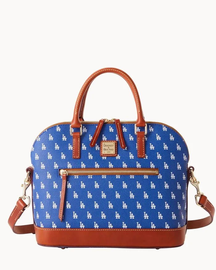 Satchels Women Dooney and Bourke MLB Dodgers Domed Zip Satchel Dodgers
