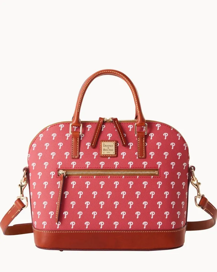 Satchels Women Dooney and Bourke MLB Phillies Domed Zip Satchel Phillies