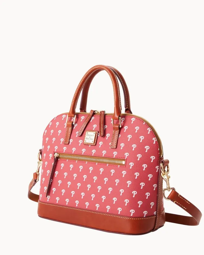 Satchels Women Dooney and Bourke MLB Phillies Domed Zip Satchel Phillies