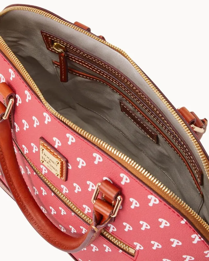 Satchels Women Dooney and Bourke MLB Phillies Domed Zip Satchel Phillies