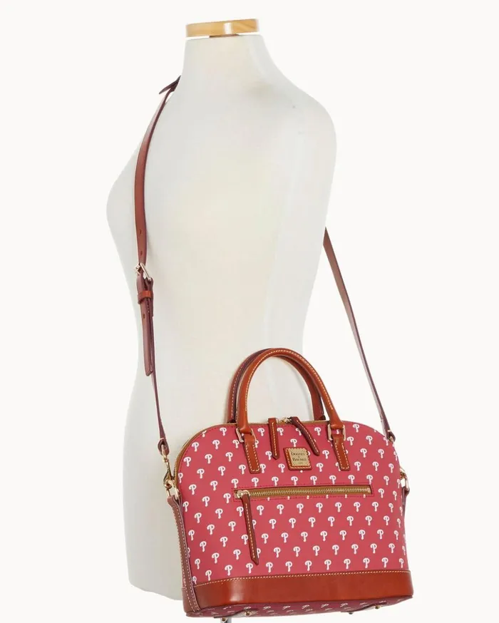 Satchels Women Dooney and Bourke MLB Phillies Domed Zip Satchel Phillies