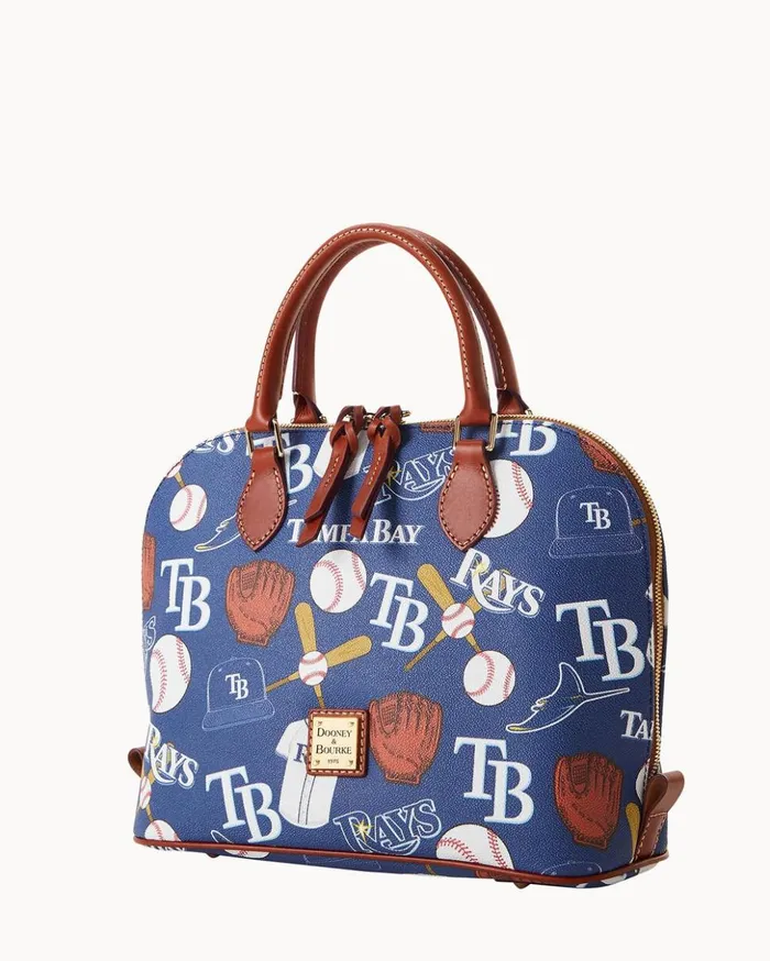 Satchels Women Dooney and Bourke MLB Rays Zip Zip Satchel Rays Satchels Women Dooney and Bourke MLB Rays Zip Zip Satchel Rays