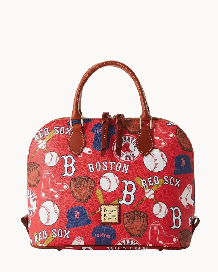 Satchels Women Dooney and Bourke MLB Red Sox Zip Zip Satchel Red Sox