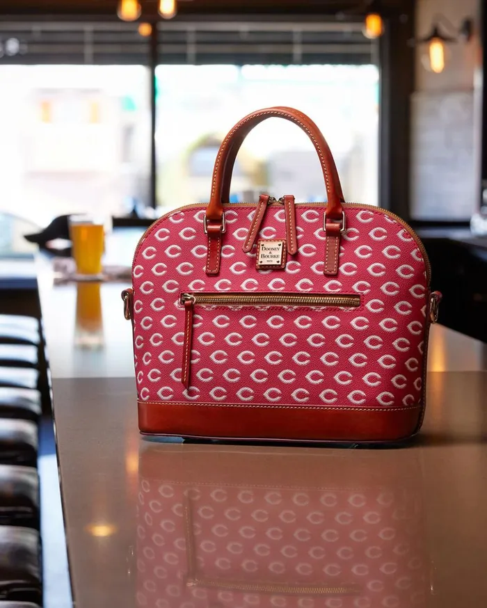 Satchels Women Dooney and Bourke MLB Reds Domed Zip Satchel Reds Satchels Women Dooney and Bourke MLB Reds Domed Zip Satchel Reds