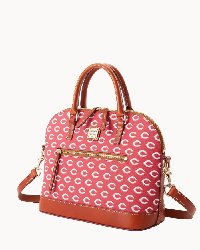 Satchels Women Dooney and Bourke MLB Reds Domed Zip Satchel Reds Satchels Women Dooney and Bourke MLB Reds Domed Zip Satchel Reds