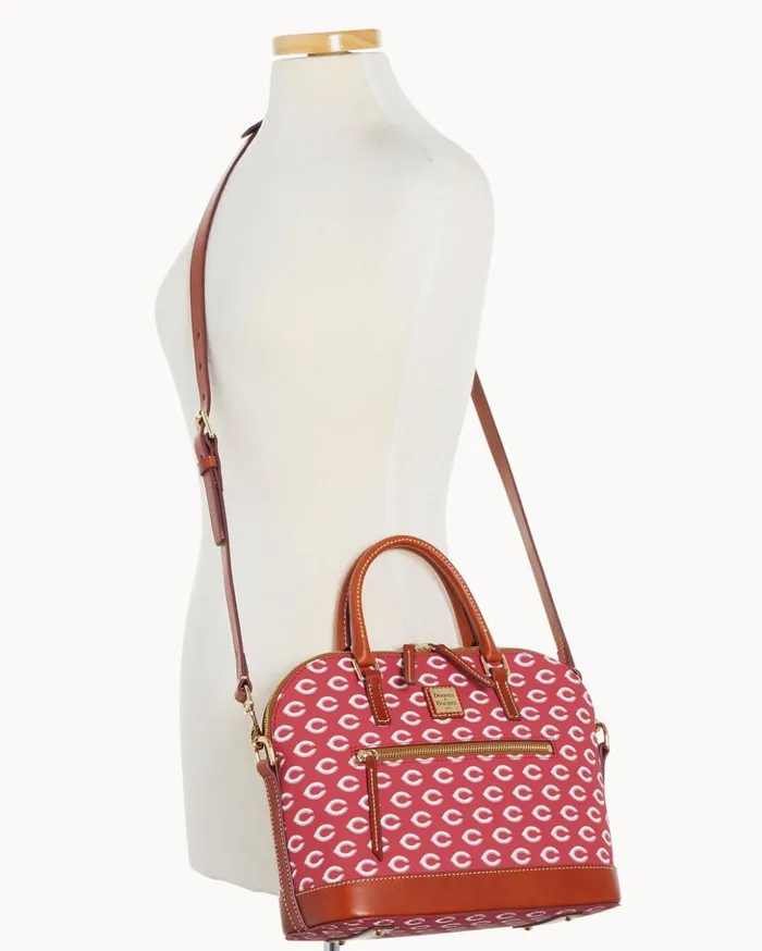 Satchels Women Dooney and Bourke MLB Reds Domed Zip Satchel Reds Satchels Women Dooney and Bourke MLB Reds Domed Zip Satchel Reds
